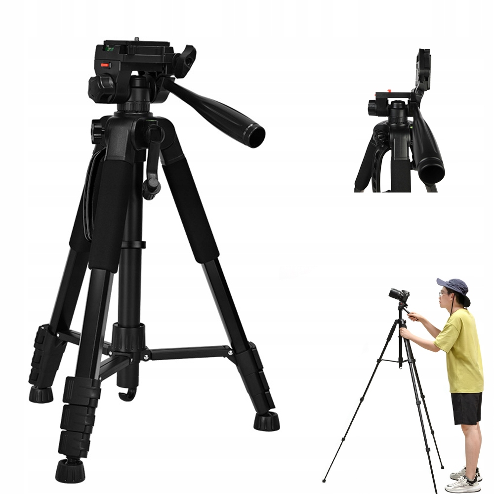 Vysoký Video Fotografický stativ 182 CM Pro Fotoaparát Telefonu 3D Ptz