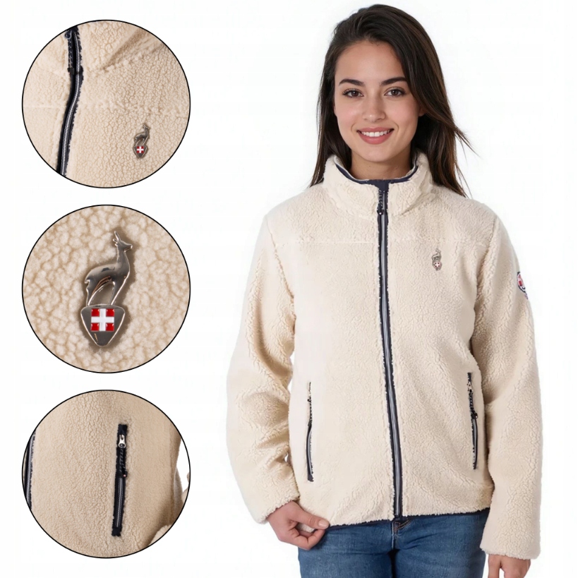 Dámská Mikina Fleecová Aulp Sarra prodyšná teplá béžová L