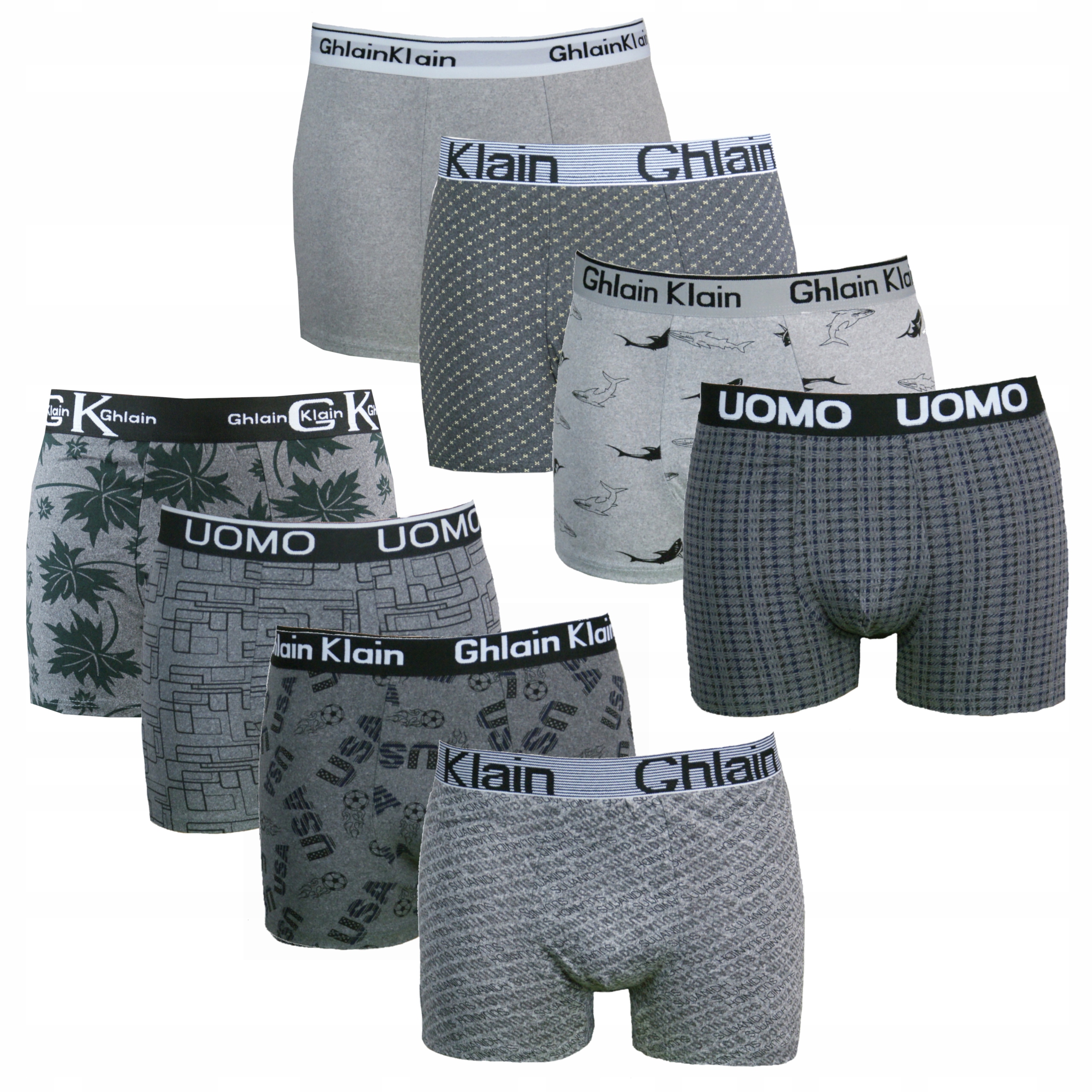 

8 x Bokserki męskie bawełna XL