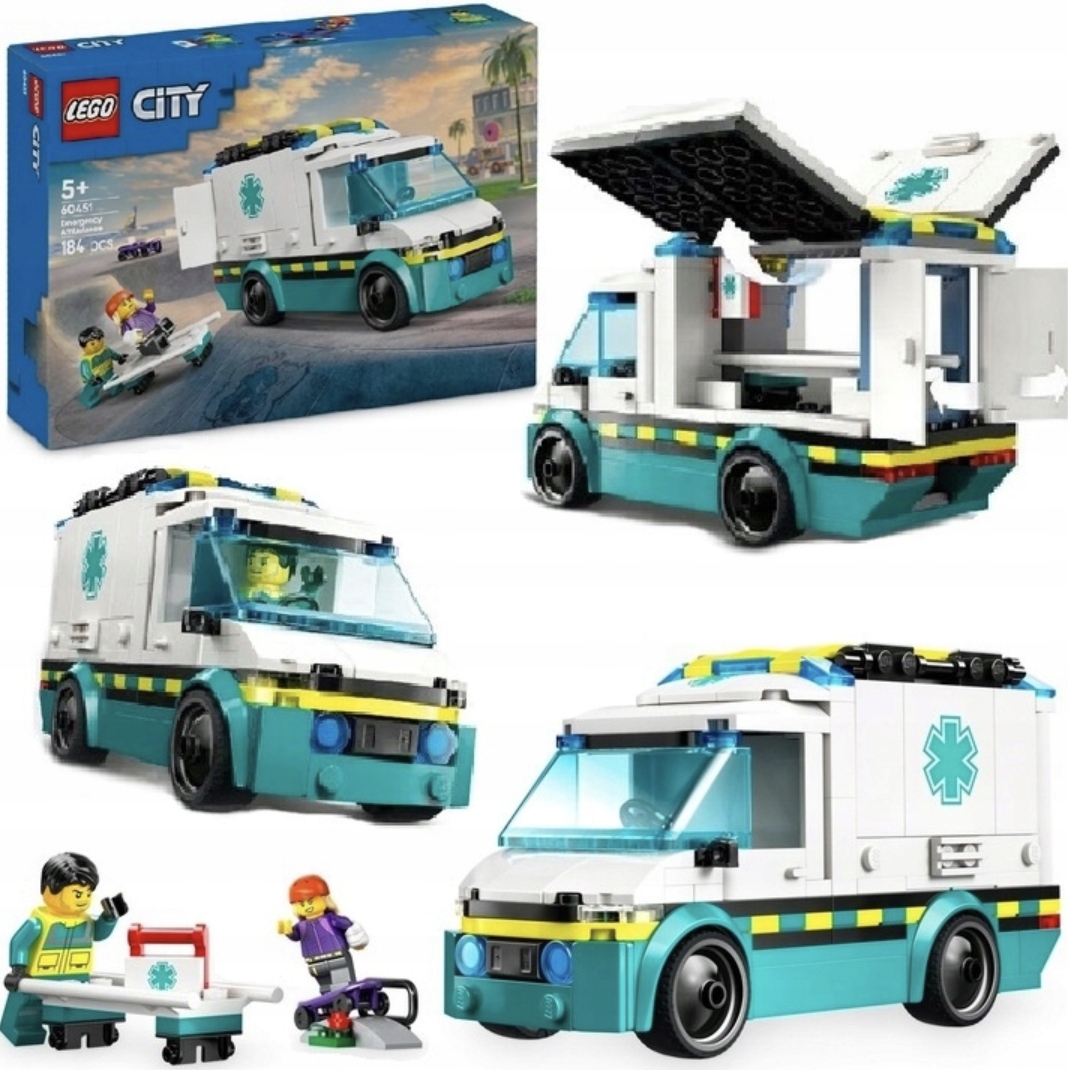 Lego City 60451 Karetka Pogotowia Ambulans Lekarz Zestaw Klocki