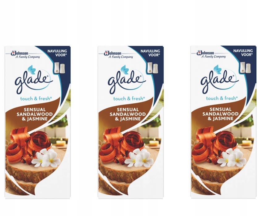 GLADE TOUCH FRESH SANDALWOOD/JASMINE SKONCENTROWANY ODŚWIEŻACZ ZAPAS 3x10ml