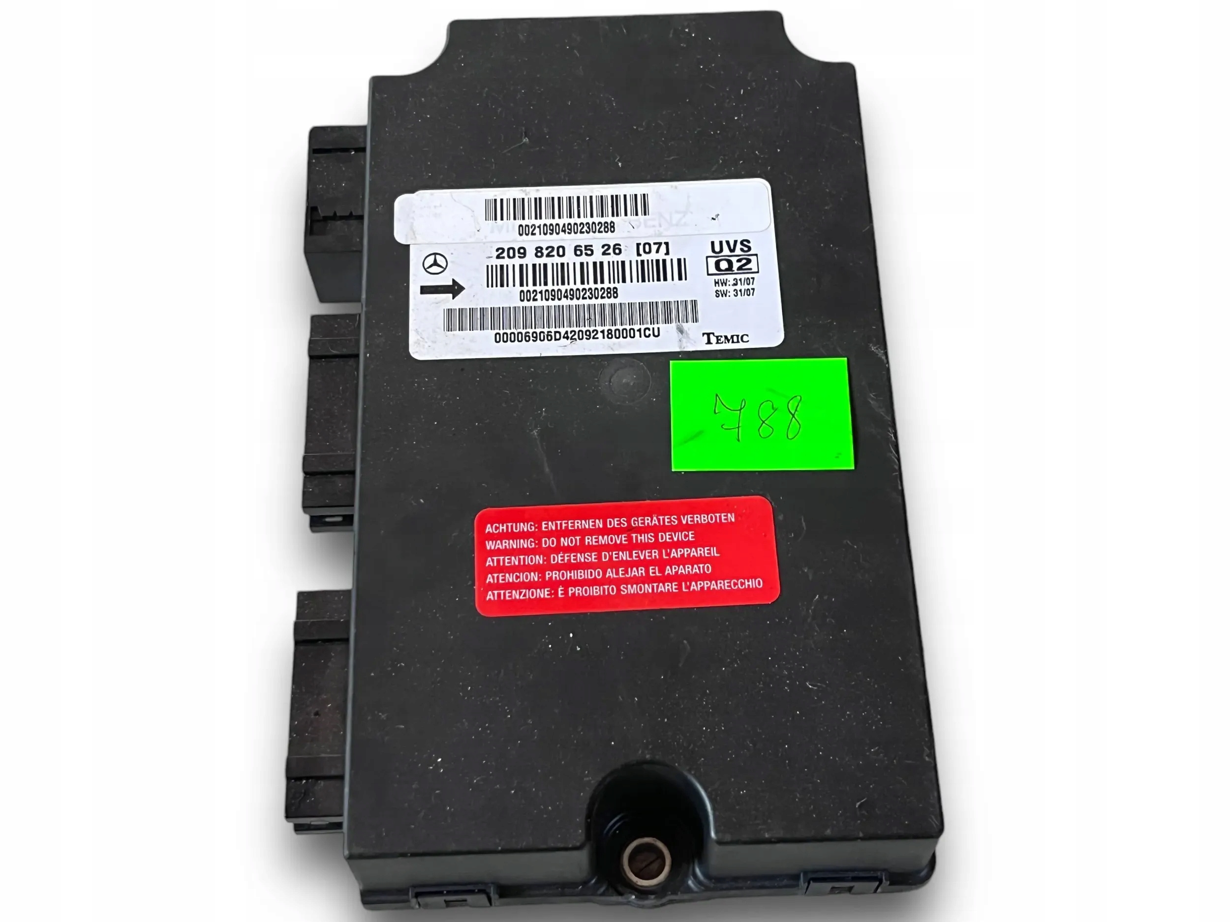 MERCEDES CLK W209 control unit roofs 2098206526 @M