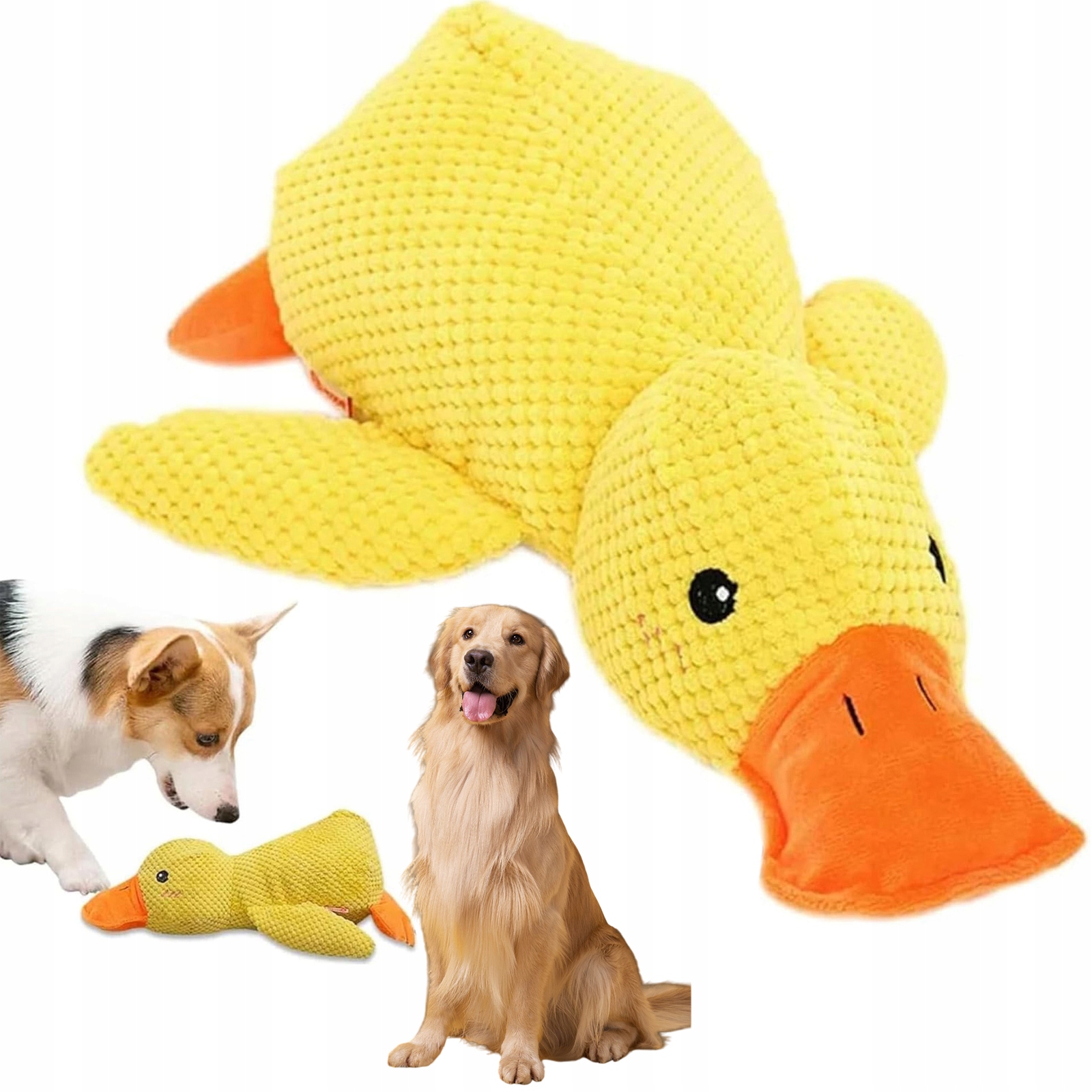 Levně Hračka Pro Psy Kočky Plyšové Kousátko Plyšák Pískací Hračka Silné Měkké 45 CM