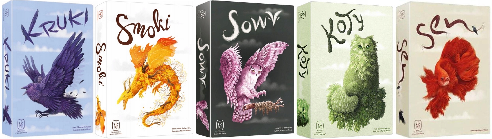 Kruki Smoki Sowy Koty Sen Gra planszowa Nasza Księgarnia
