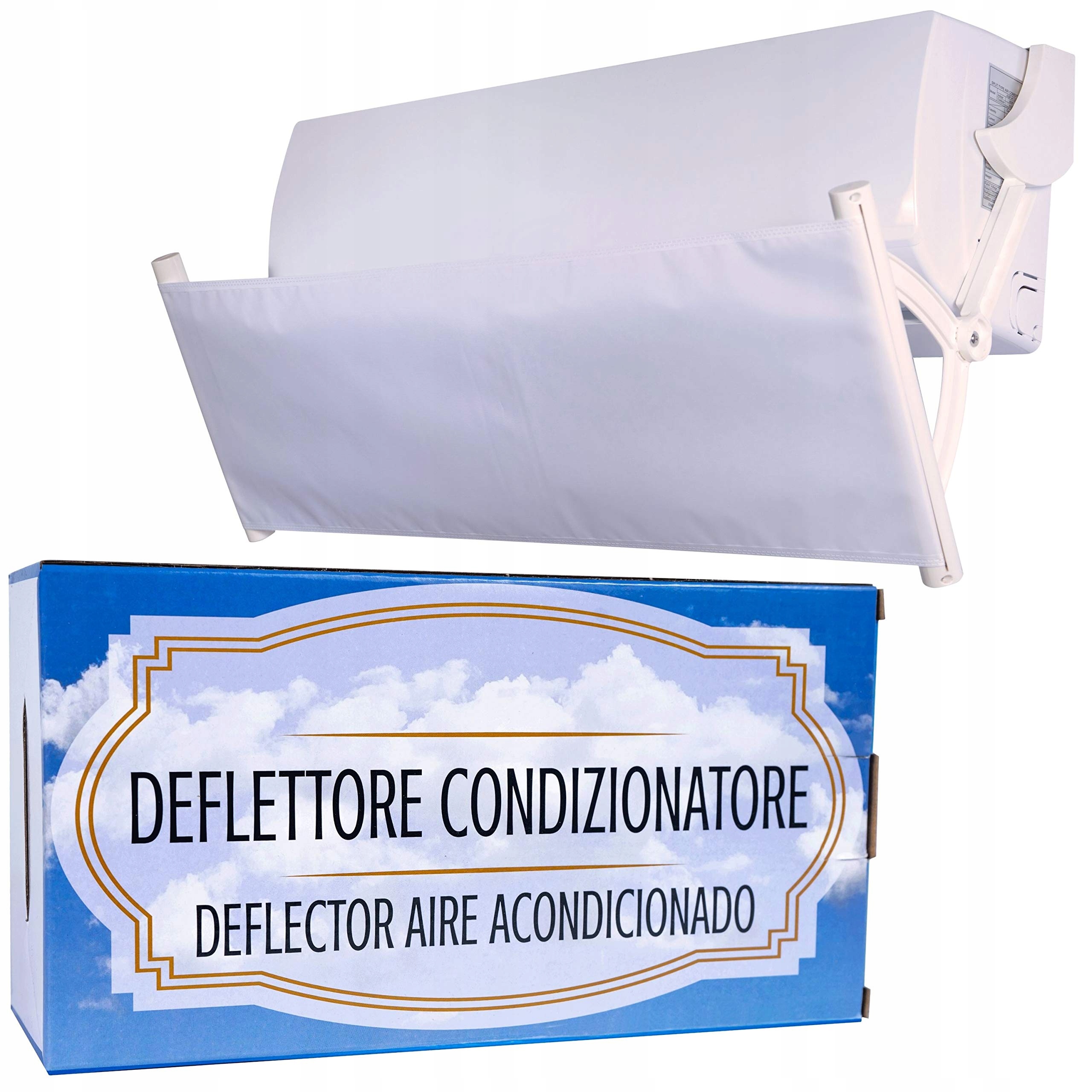 Univerzální deflektor klimatizace 122 cm, nastavitelná montáž bez vrtání