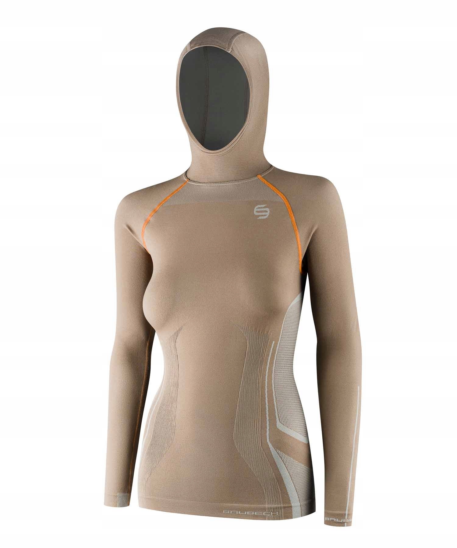 Damska bluza sportowa z kapturem Brubeck cappuccino S
