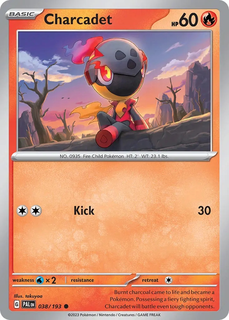 Oryginalna Karta Pokemon Charcadet (pal 038)