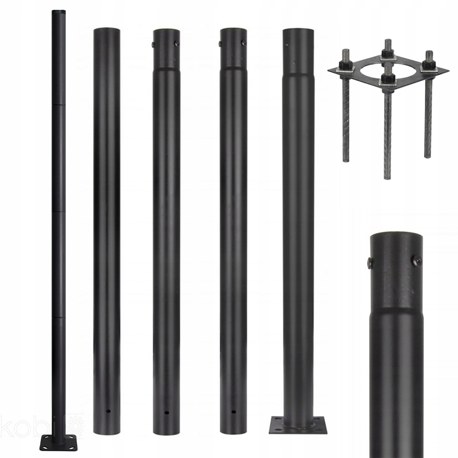 Skladací osvetľovací stĺpik pre pouličné lampy kotva 4 m fi60