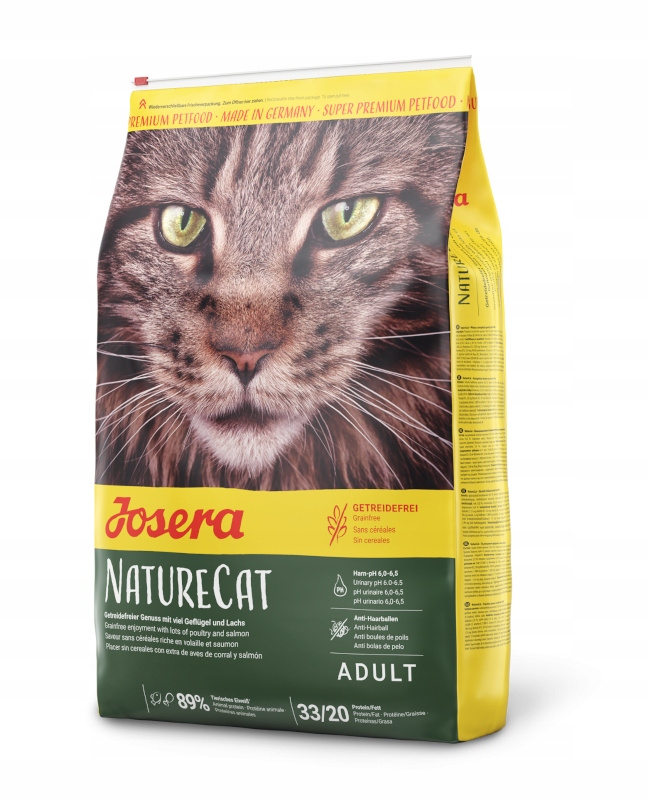 Levně Josera Adult NatureCat Suché krmivo pro kočky 10 kg Odpuzující – drůbež losos