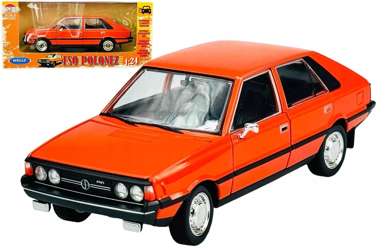 1:24 Kovový Model Welly Fso Polonez Prl Oranžový 24124