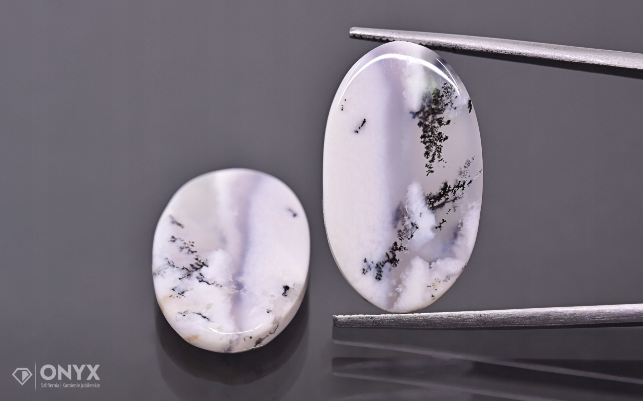 Dendritový achát z Turecka konvexní mělký Para ovál