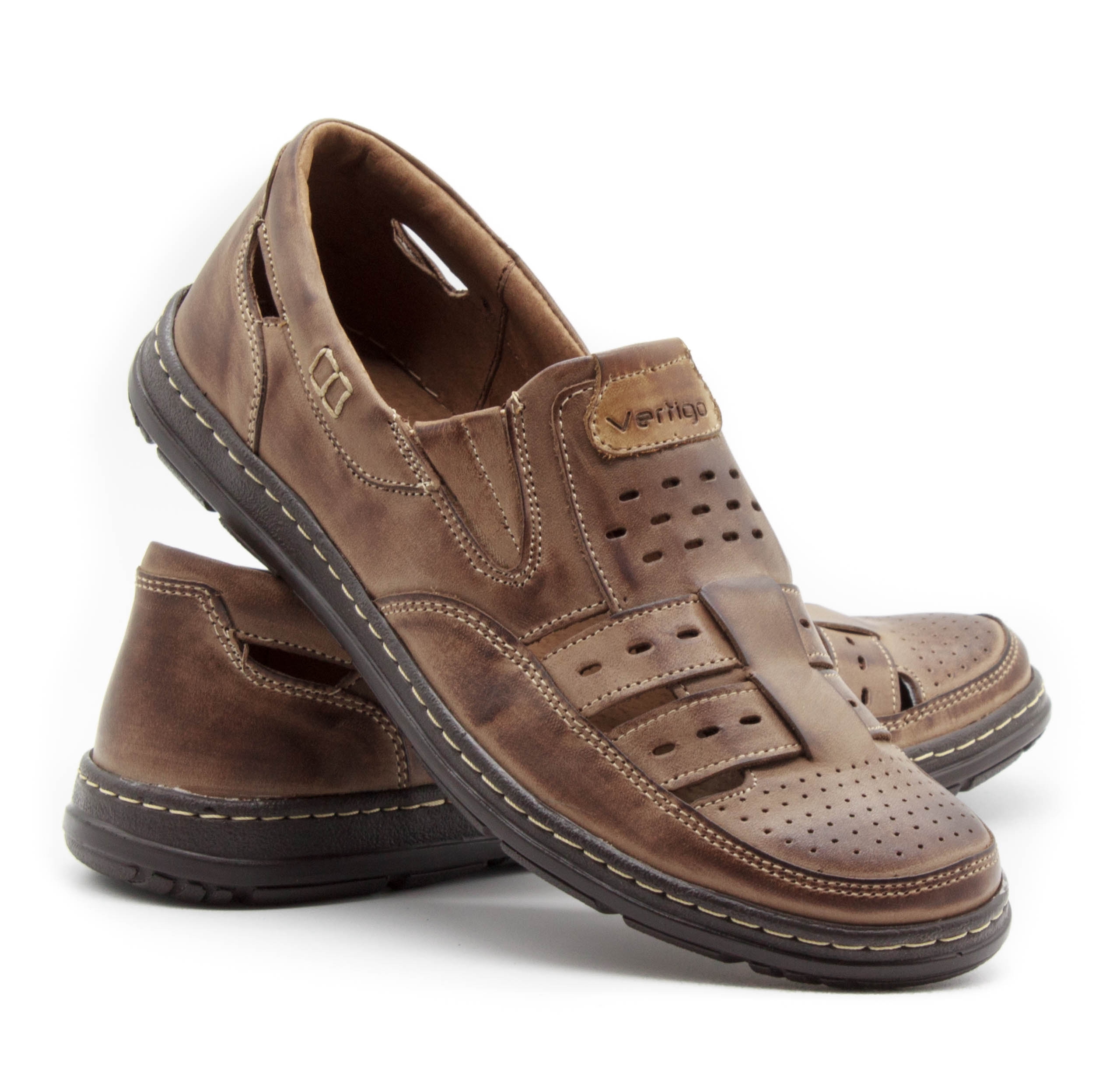 

Vertigo Buty Skórzane Na Lato 503 Brąz 42