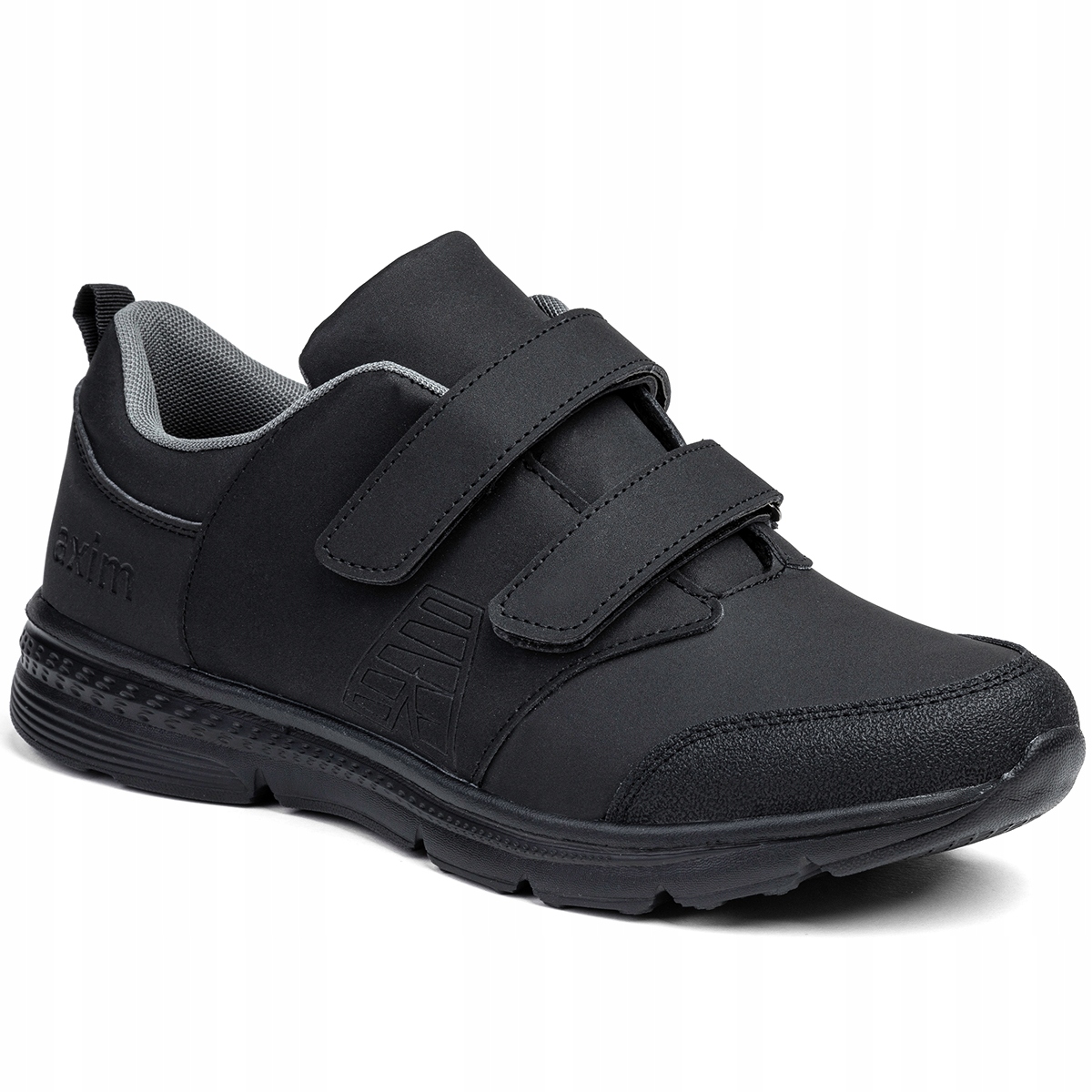 Buty sportowe sneakersy Rzepy lekkie Wytrzymałe czarne Axim 43