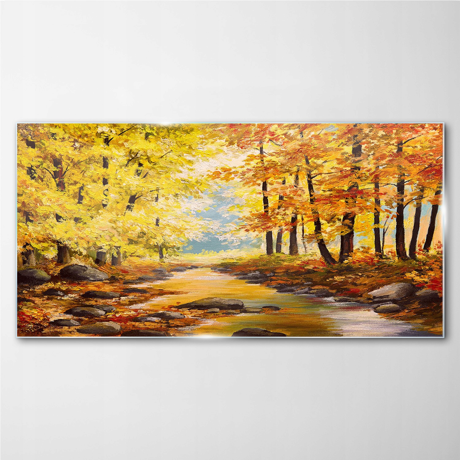 

Foto-obraz szklany Malarstwo jesień las 100x50 cm