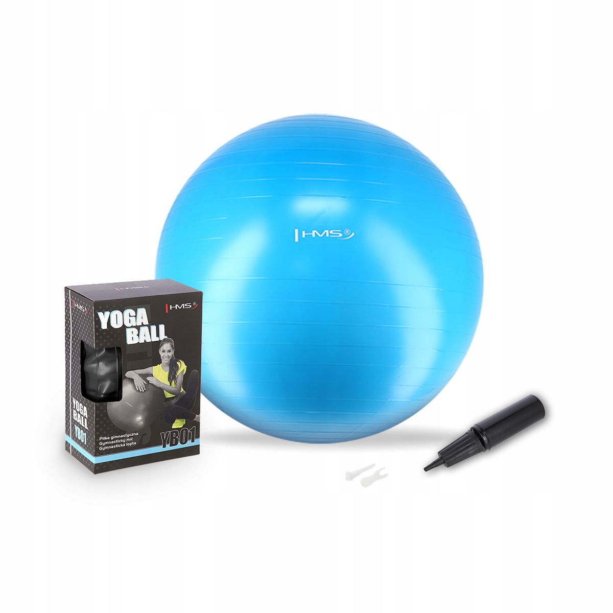 Piłka do ćwiczeń, rehabilitacyjna, gimnastyczna, fitness 75 cm, pompka