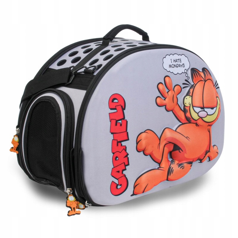 Levně Garfield, přepravka pro kočky, s 3D Eva ražbou šedá, 43x32x23cm