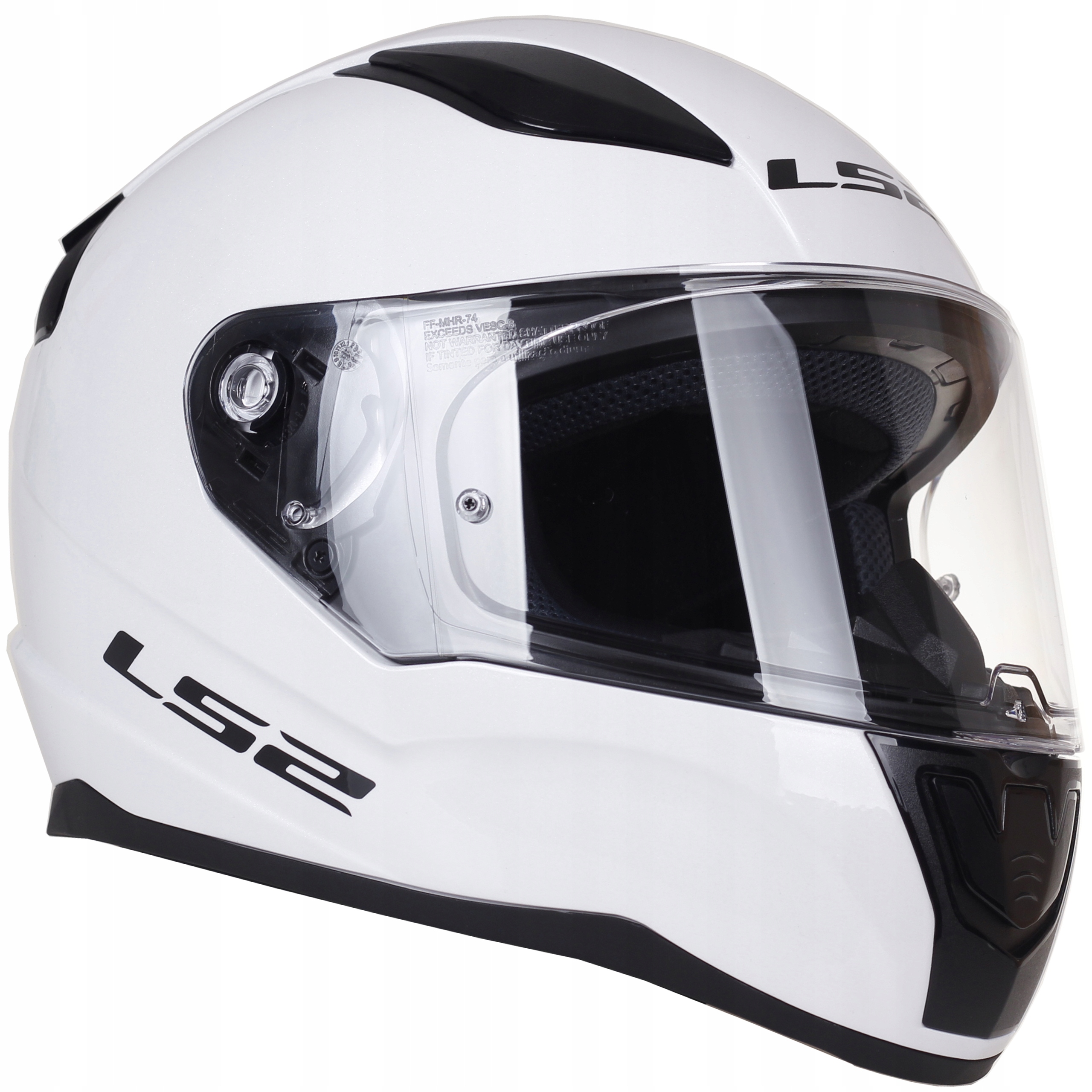 Kask integralny motocyklowy Ece 22.06 biały połysk wentylowany lekki