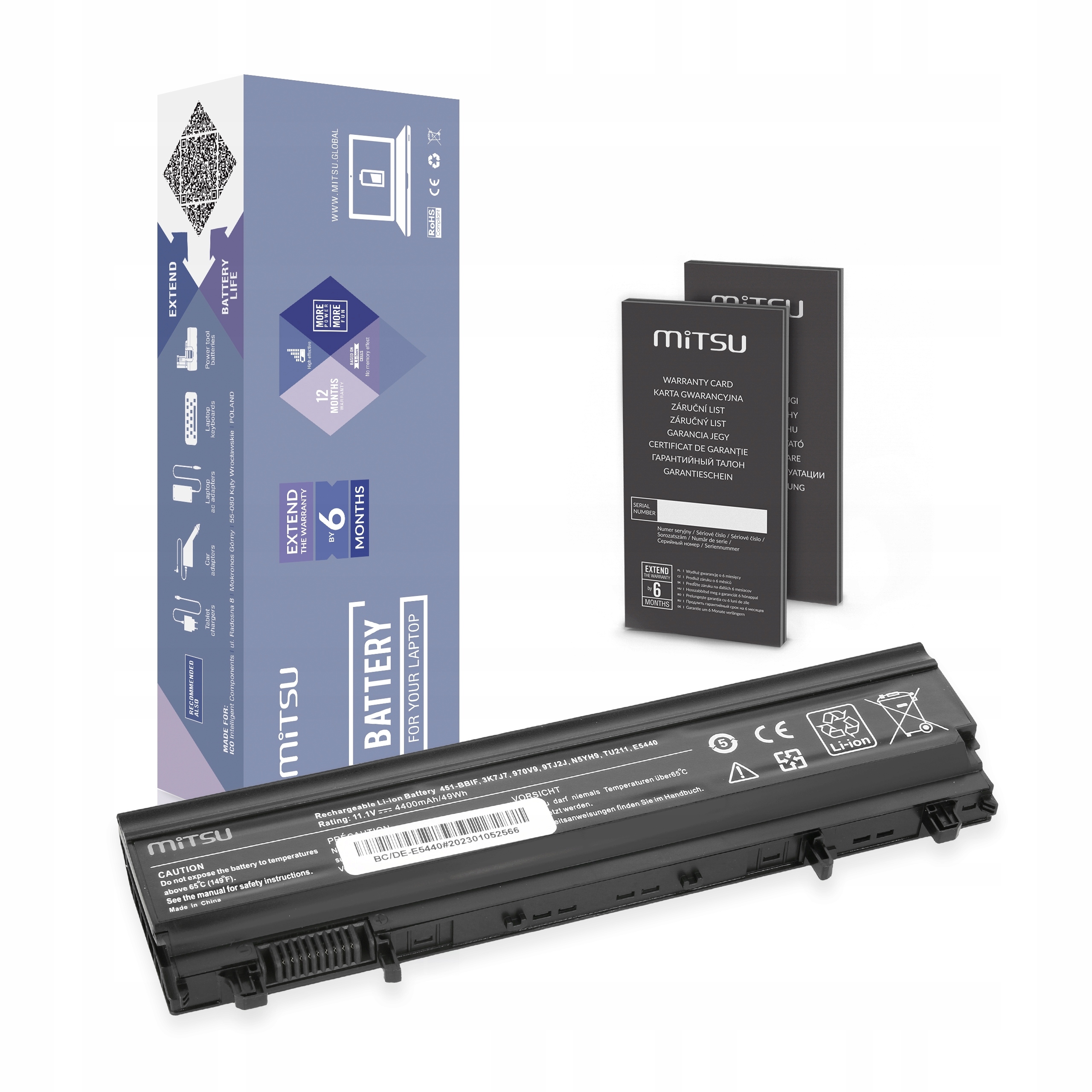 Bateria do Dell Latitude E5440, E5540, P44G001
