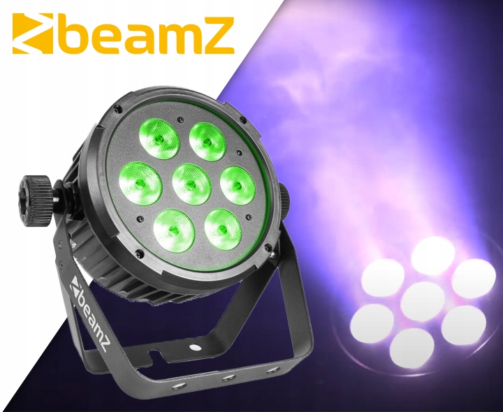 REFLEKTOR LED DMX RGBW IEC AUTO 7X6W + PILOT Stan opakowania oryginalne