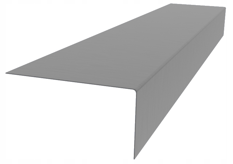 Nerezový úhelník broušený 200x75x1