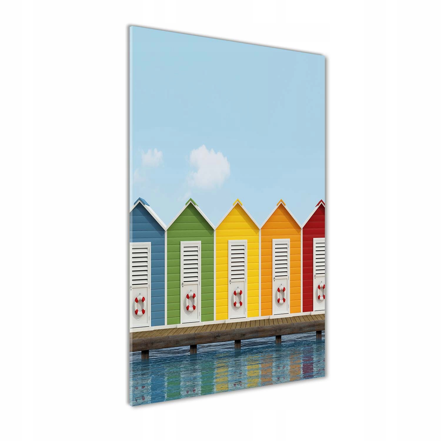 

Foto obraz akryl do salonu Plażowe kabiny 70x140cm