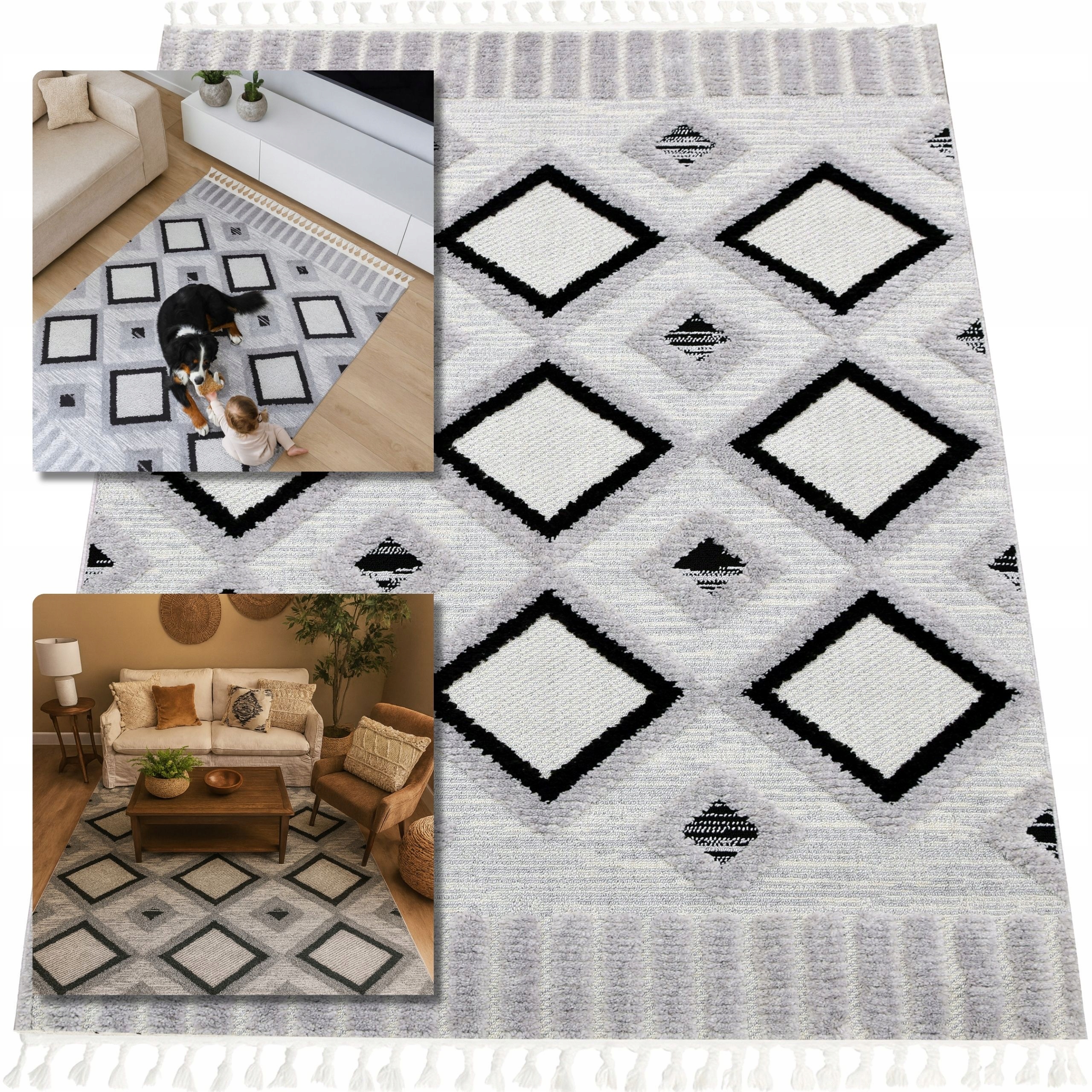 Koberec 120x170 Arezzo Šedý Koberec Do Obývacího Pokoje Koberec Do Ložnice Shaggy