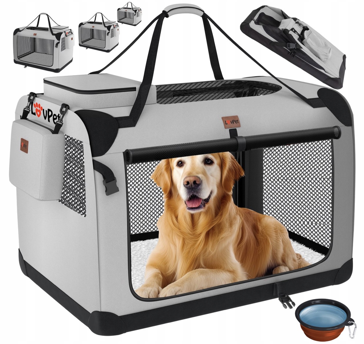 Levně Skládací Přepravka pro zvířata Velikost L Taška pro přepravu příslušenství