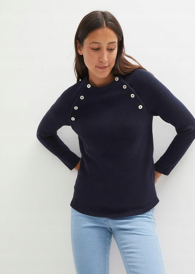 Bonprix 32/34 GRANTOWY SWETER CIĄŻOWY Rozmiar 32/34