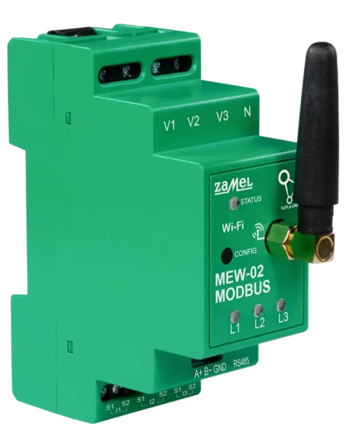 Monitor energii elektrycznej Supla MEW-02 Eth 3 x 100A ModBus/SOL RS-485