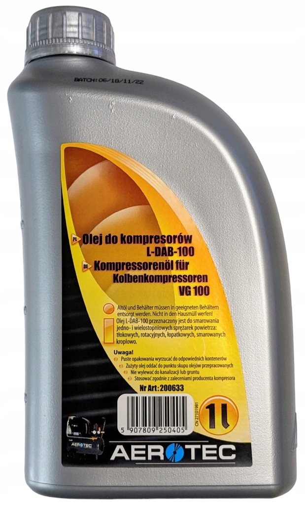 Pompa Agregat Kompresor Sprężarka B3800B + OLEJ Marka Aerotec