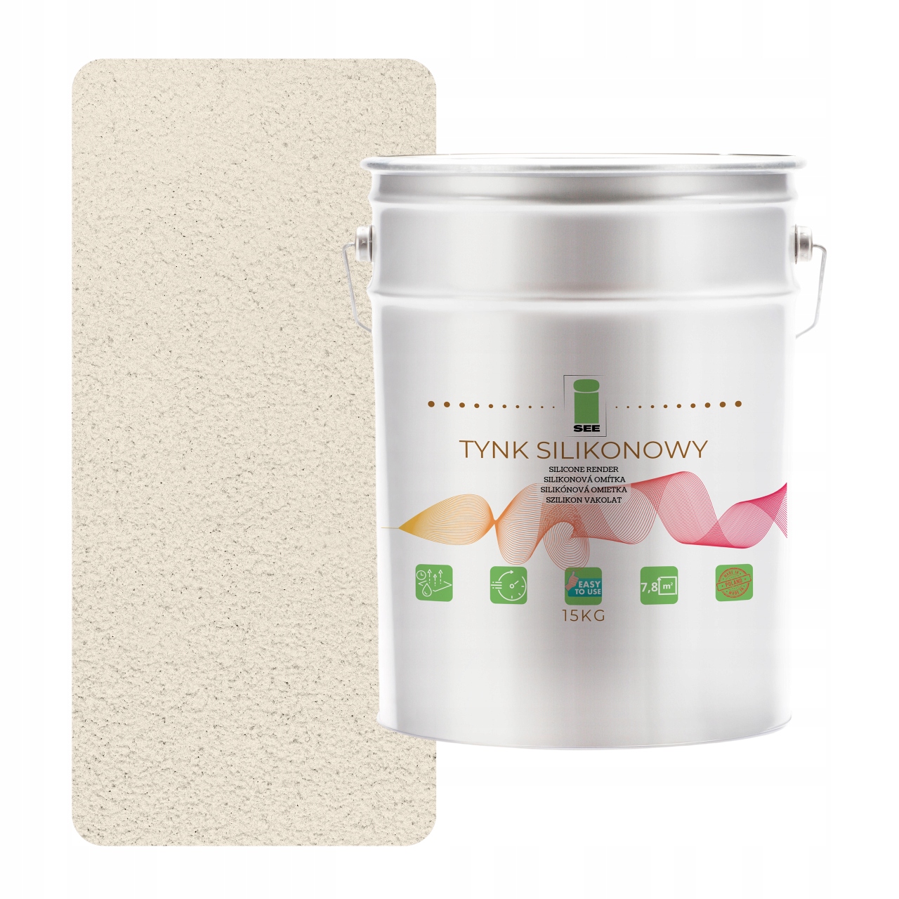 Vnější Silikonová Fasádní Omítka Bílá Mírně Béžová 1.0 MM Premium 15 Kg