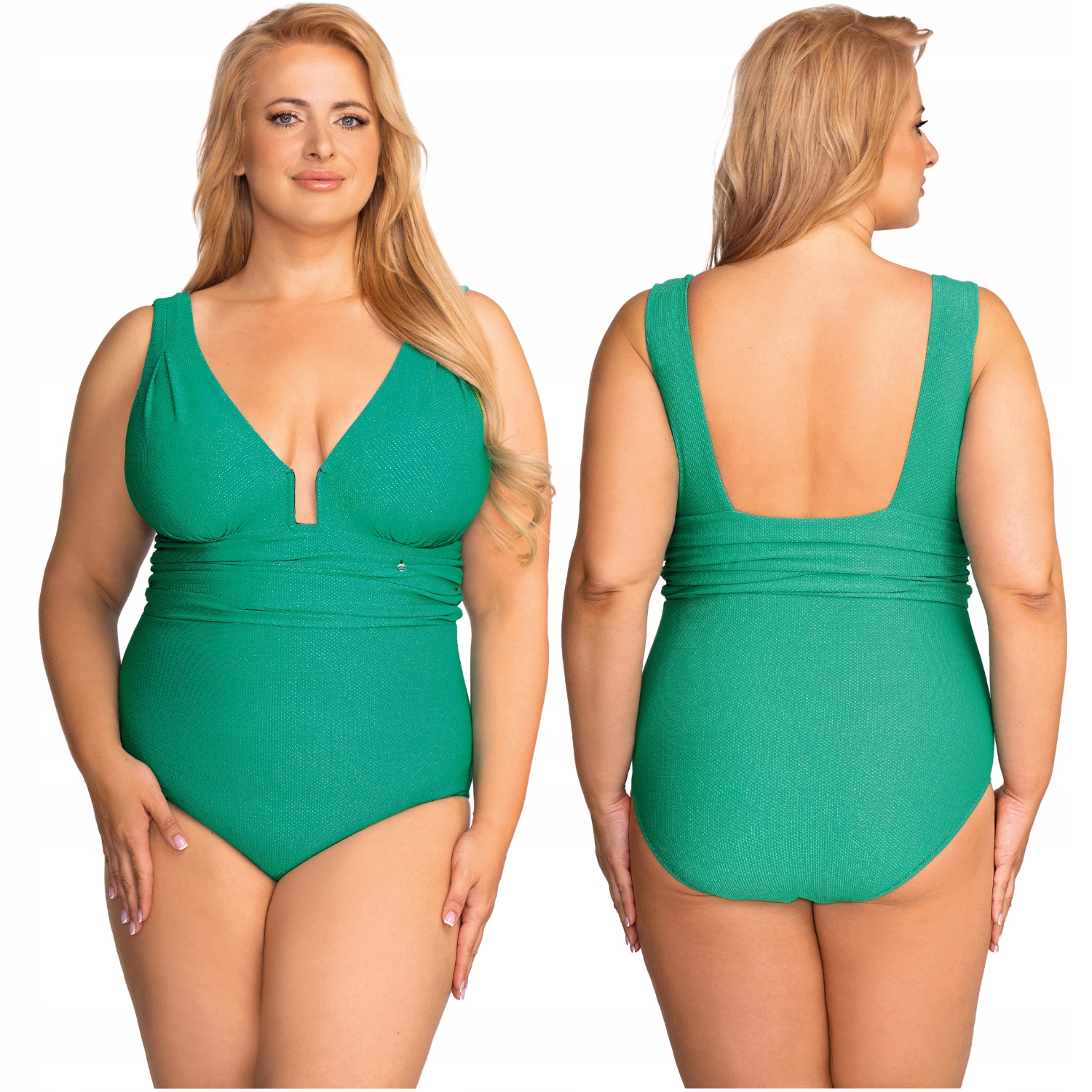 Jednodílné modelovací plavky zelené Nessa Milos Milano Xs