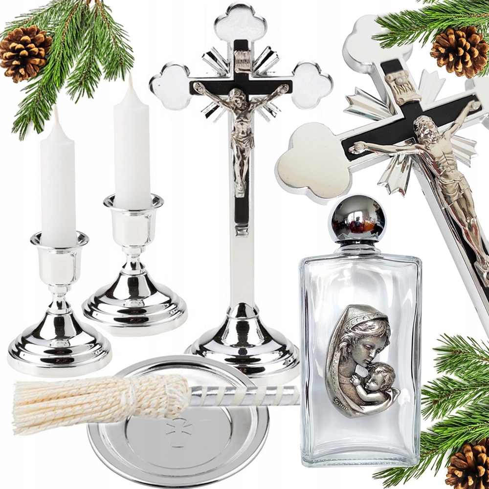 СЕРЕБРЯНЫЙ НАБОР КОЛЯДОК ТРАДИЦИОННАЯ ЧАША СПРИНКЛЕРНАЯ БУТЫЛКА ДЛЯ ВОДЫ SW