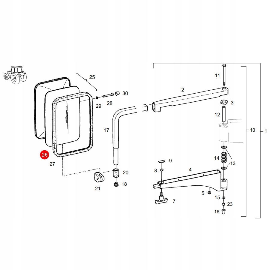 Szklo lusterka Fendt F297810150010 Oryginal Machine brand other