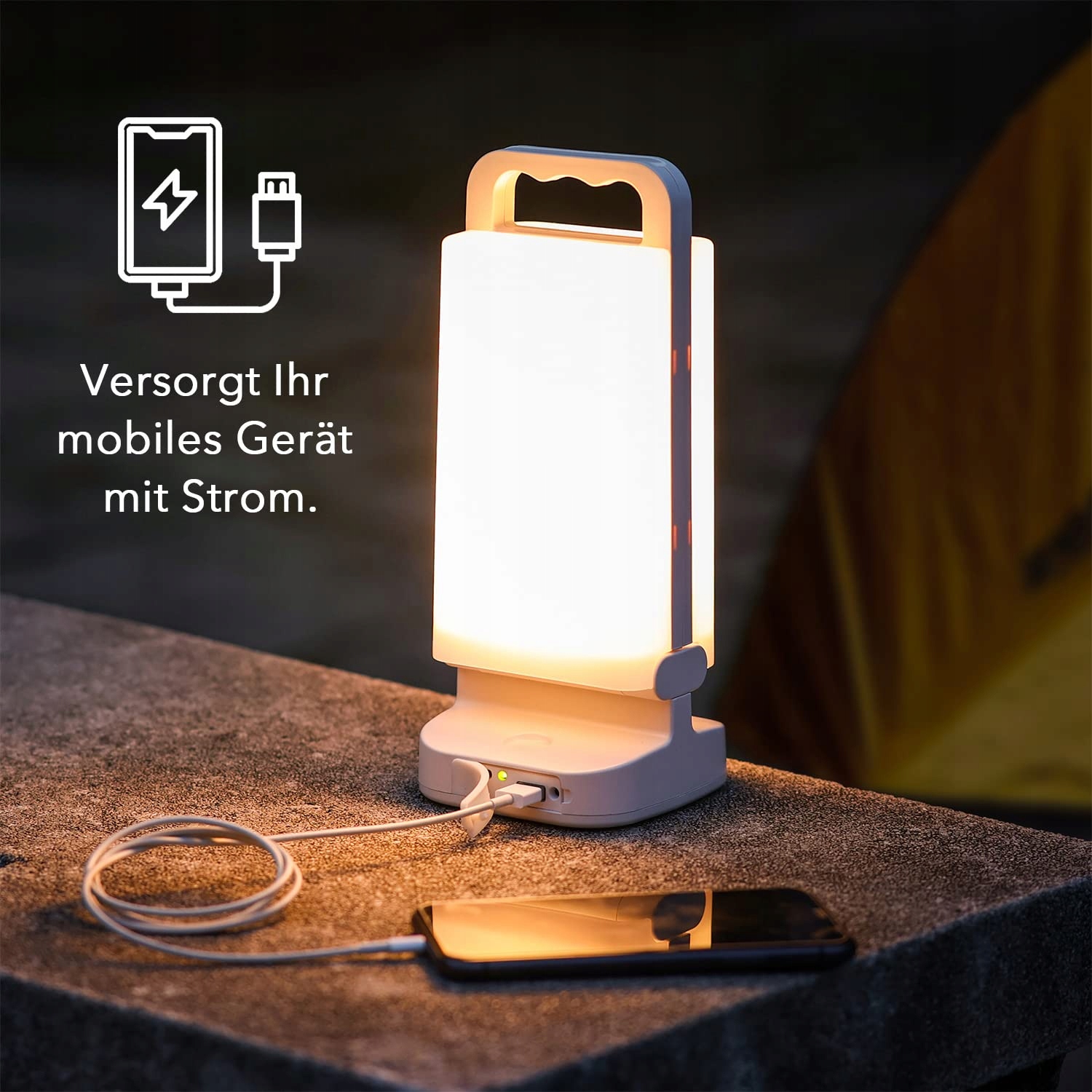 LEPWINGS Lampa LED Solarna Dimmowalna Dotykowa 4400mAh Wodoodporna IPX4 — miniatura 2