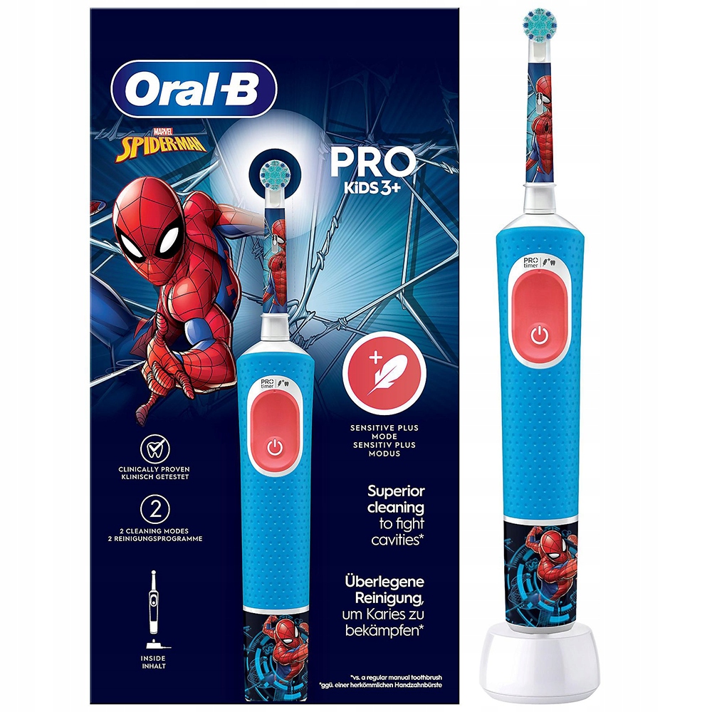 Oral-b Vitality Pro D103 Spiderman Kids Szczoteczka Elektryczna Dla Dzieci