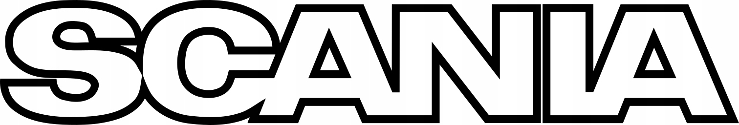

Naklejka napis Scania pusty w środku 50x8cm
