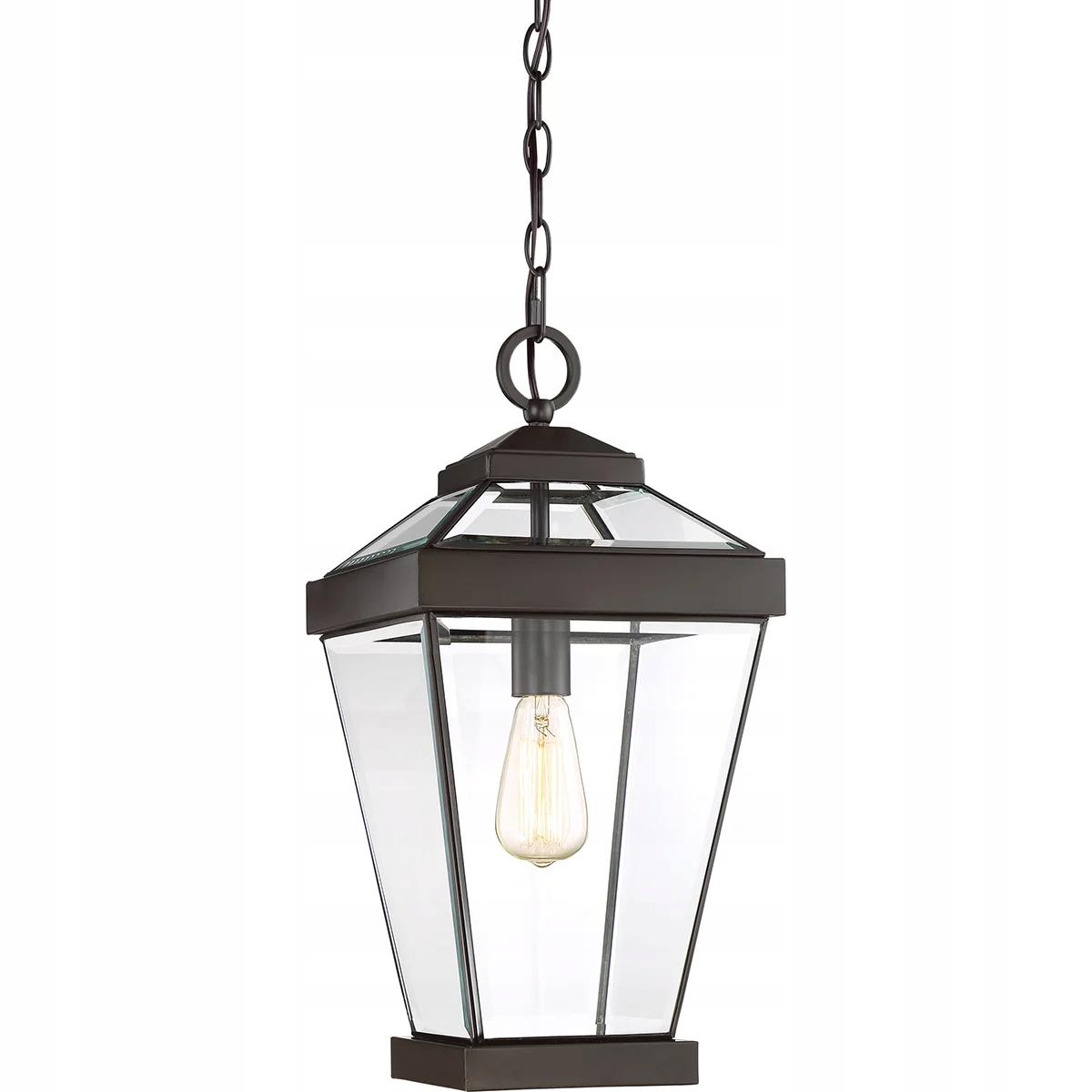Závesná vonkajšia dekoratívna retro lampa hnedá IP44 Quoizel