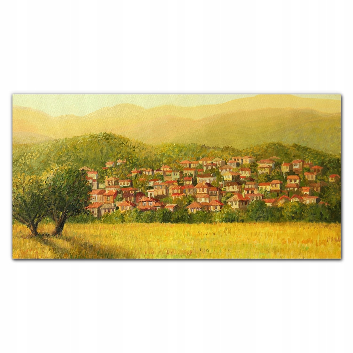 Obraz plátno Stromy mesto hory príroda 140x70 cm