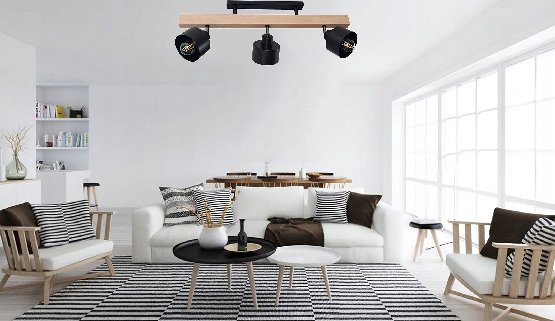 ŻYRANDOL LAMPA PLAFON SUFITOWY 015-3PR LED E27 DREWNO SALON SYPIALNIA POKÓJ EAN (GTIN) 5905471210475