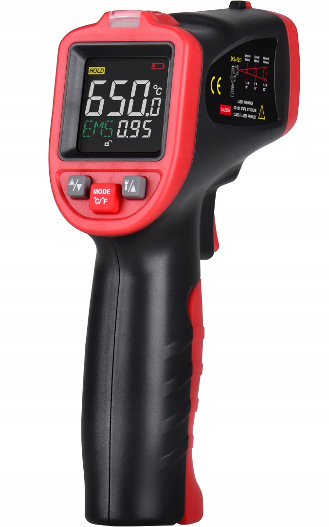 PIROMETR TERMOMETR LASEROWY BEZDOTYKOWY NA PODCZERWIEŃ EMISYJNOŚĆ -50+650°C Kod producenta WT323A