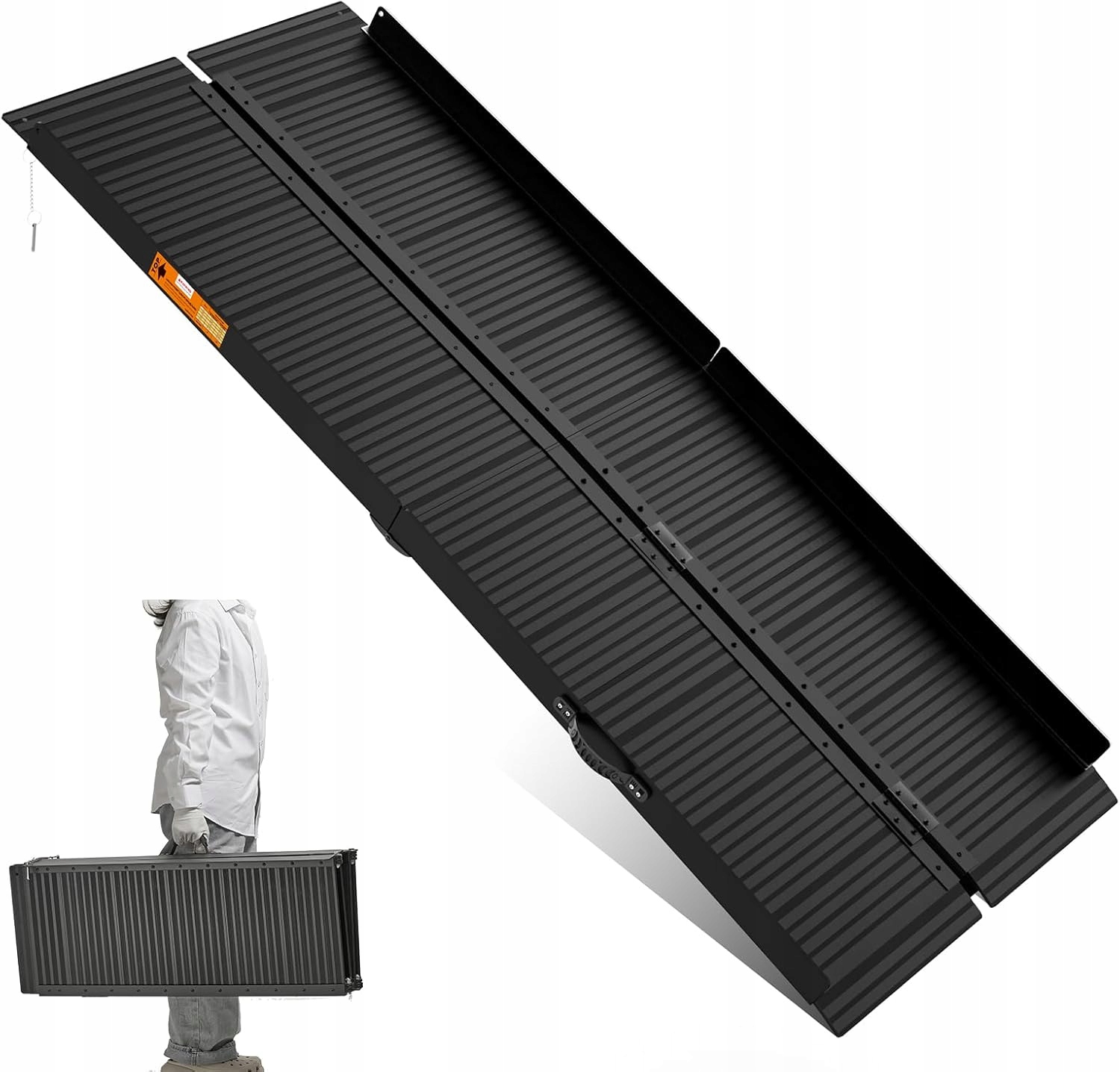 Hliníková Rampa Černá Vozíky Pro Jízdní Kola Skládací Příjezdová Cesta 213X72 360 Kg Silná