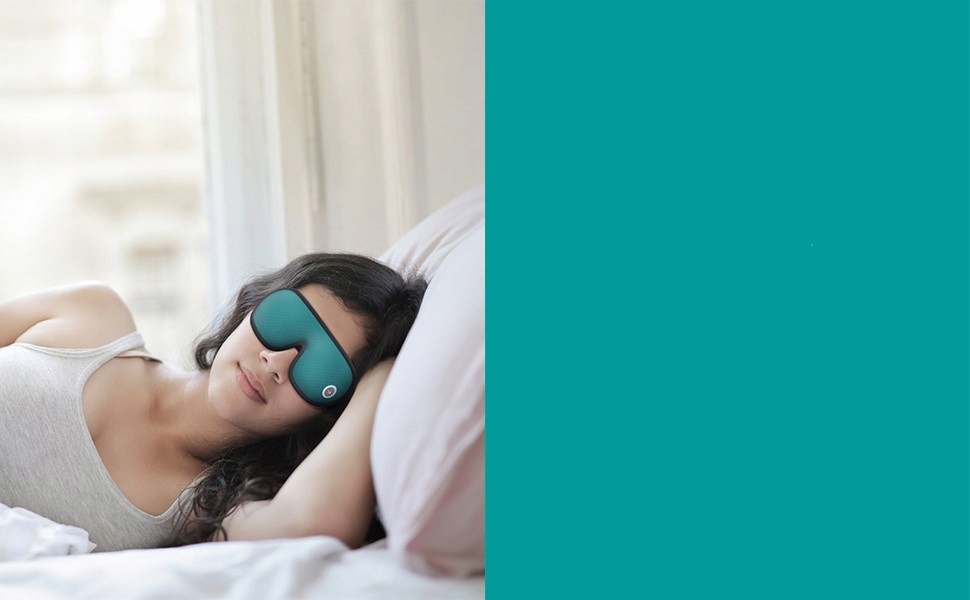 OPASKA NA OCZY DO SPANIA JEDWABNA PREMIUM GRATIS ZATYCZKI MIĘKKA LEPSZY SEN Wzór dominujący bez wzoru