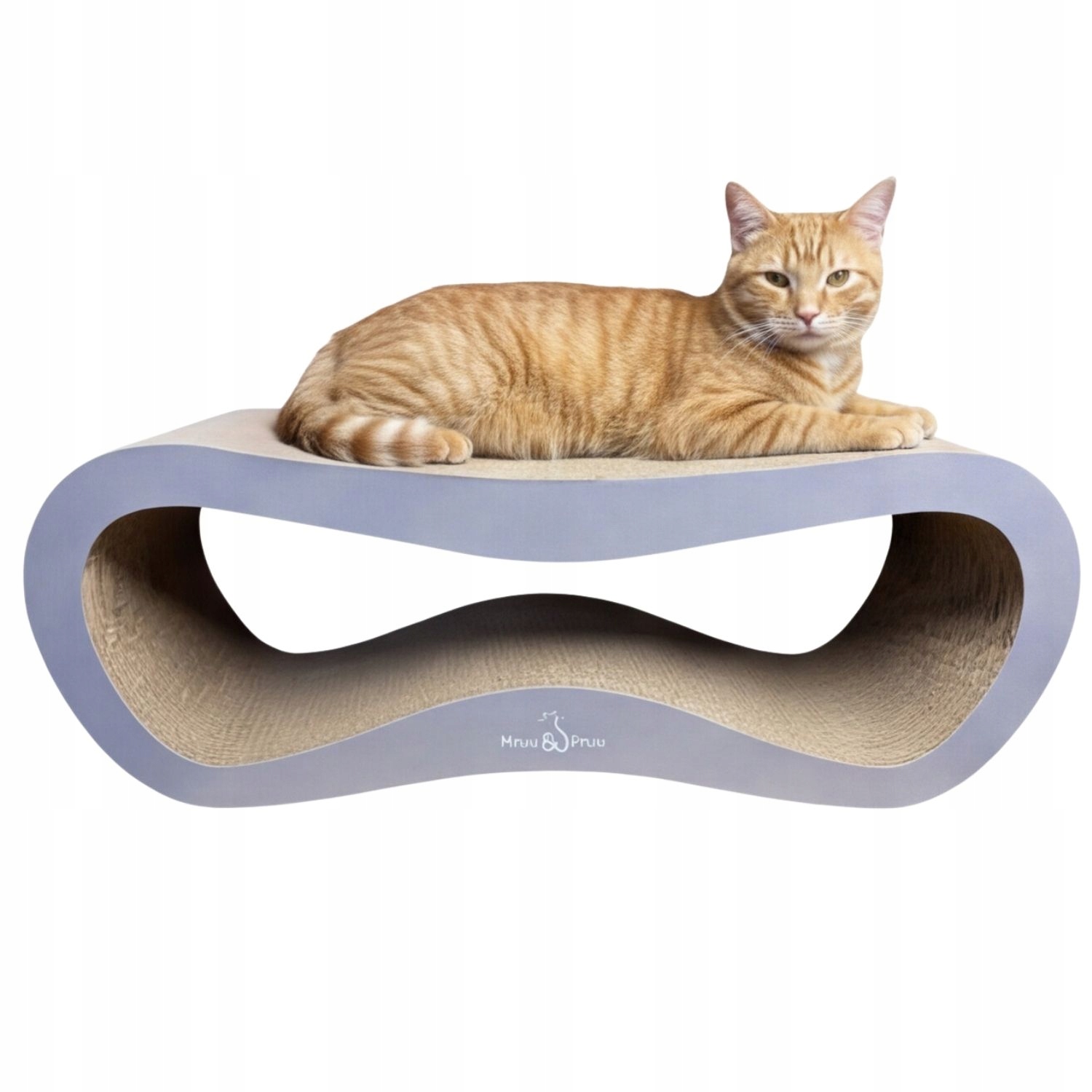 Drapak Pro Kočky Kartonový Velký Pelíšek 78x28x24 cm Mruu&Pruu