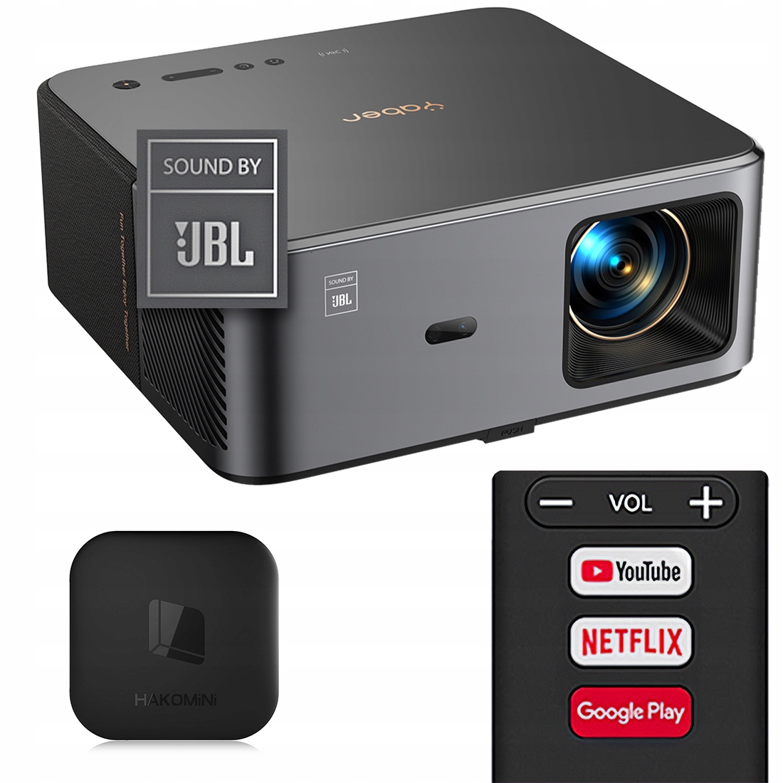 Projektor do Kina Domowego Smart TV Android LCD WiFi6 Full HD JBL Yaber K2S