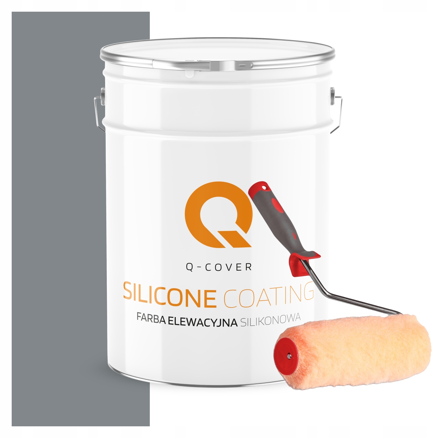 Vonkajšia silikónová fasádna farba 10 l šedá tmavo modrá valček