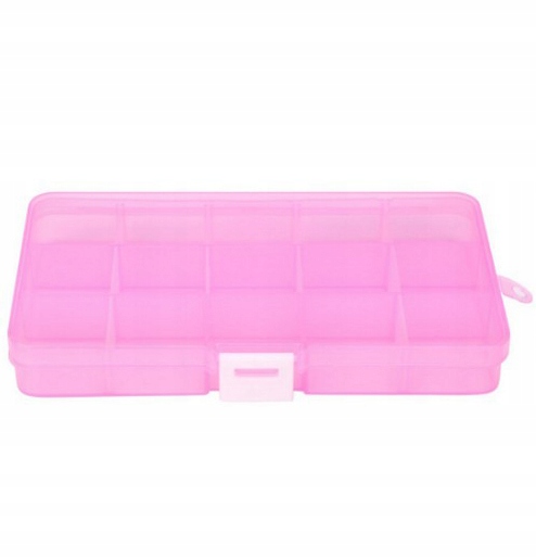 POJEMNIK ORGANIZER NA ŚRUBKI, LEKI 15 PRZEGRÓDEK