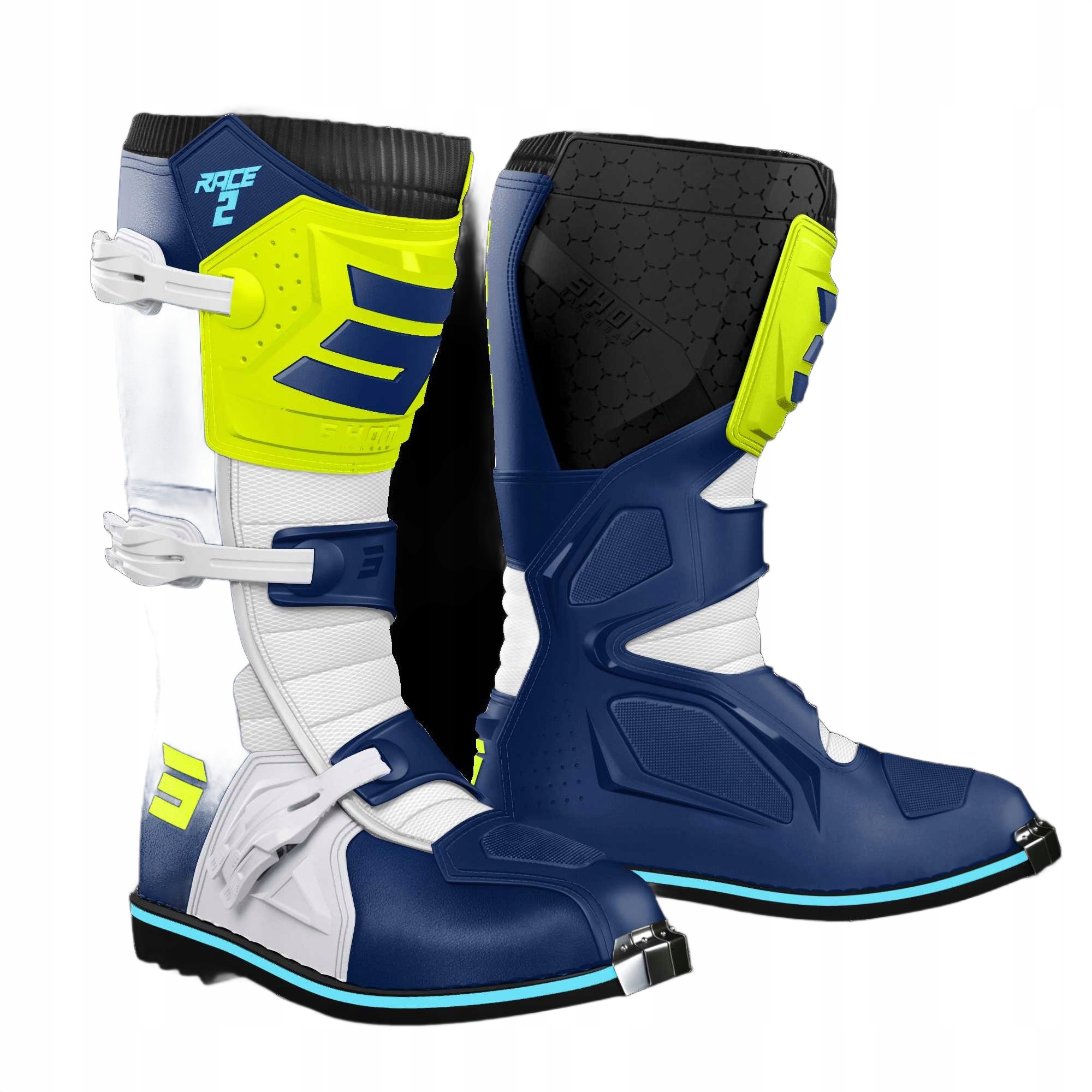 Topánky Na Cross Shot Race 2 Blue/neon Yellow 43