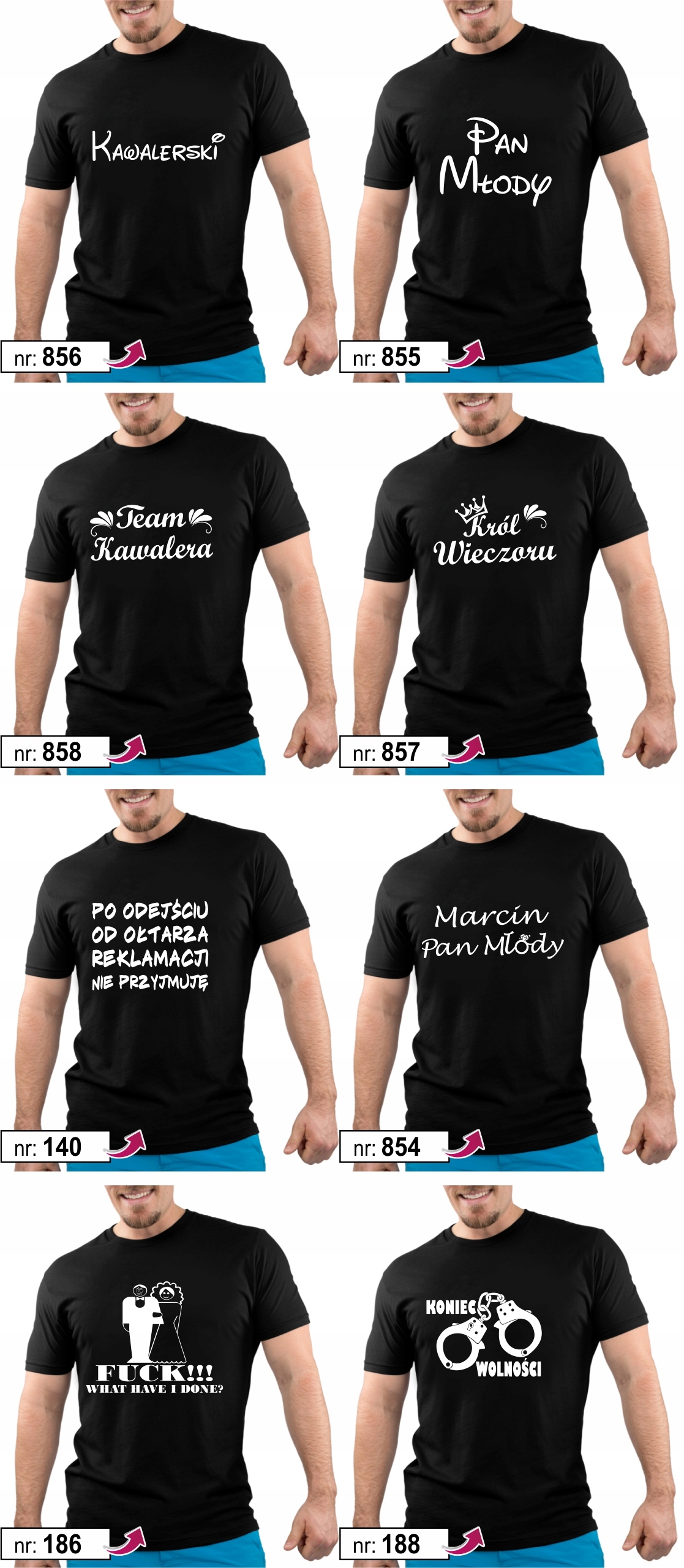 KOSZULKA MĘSKA T-SHIRT TSHIRT WIECZÓR KAWALERSKI DLA PANA MŁODEGO PAN MŁODY Rozmiar M
