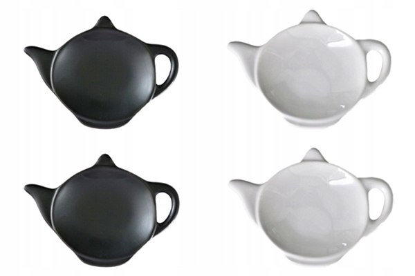 

Porcelanowe podstawki 4x spodek na torebkę herbaty